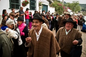 gente usando ruanas